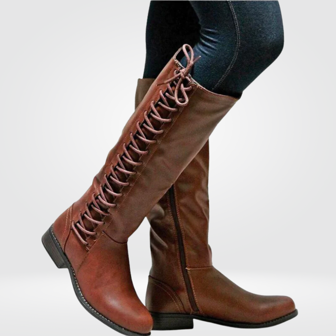 Gefütterte Kniehohe Stiefel Mit Blockabsatz