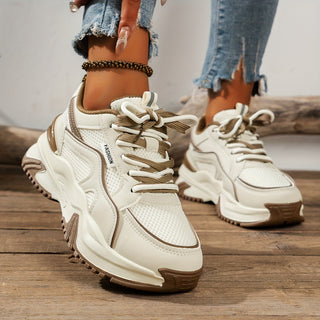 Damen Plateau Sneaker mit dicker Sohle