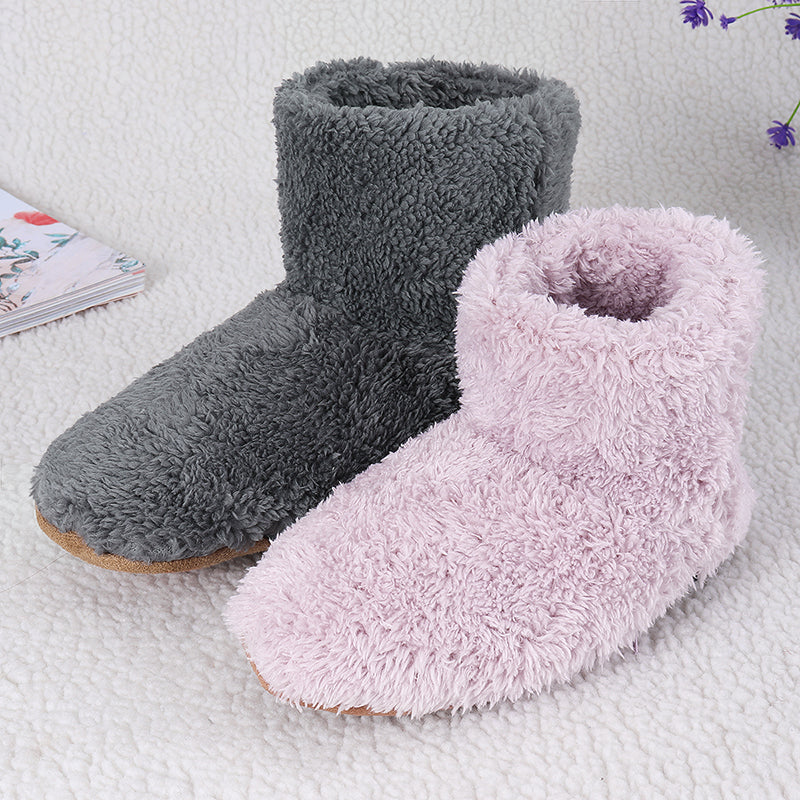 Beheizbare Plüsch Hausstiefel Mit USB Anschluss