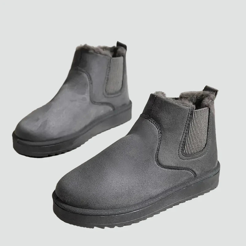 Gefütterte Damen Winter Stiefeletten mit Elastikeinsatz