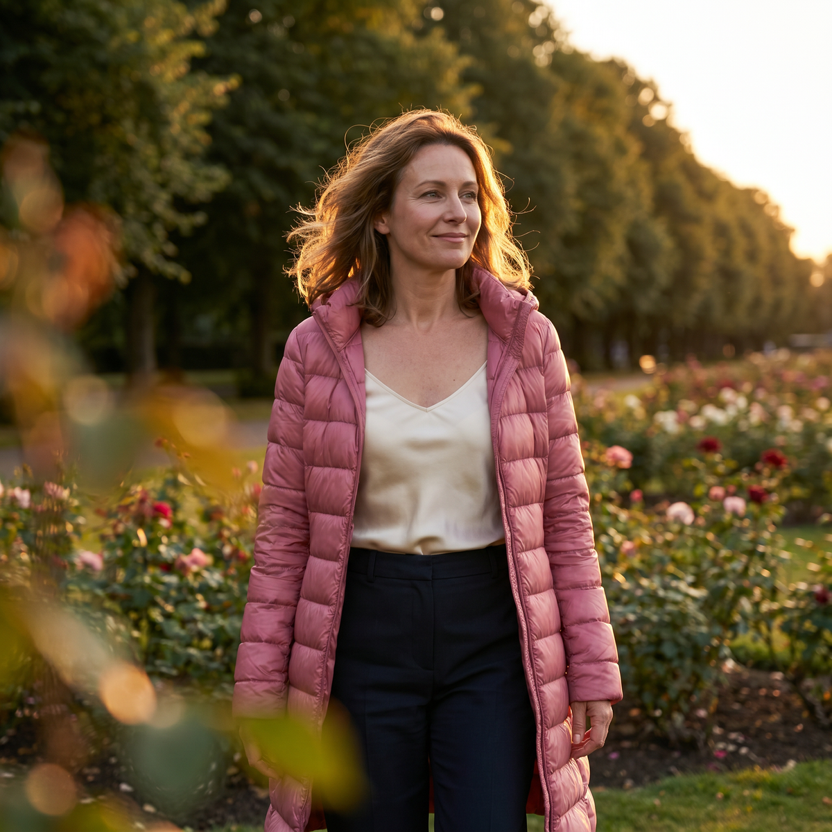 Ultraleichte Damen Steppjacke mit Abnehmbarer Kapuze