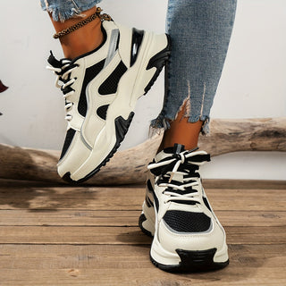 Damen Plateau Sneaker mit dicker Sohle