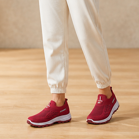Weite Damen Stretch Strick Slip-On Sneaker