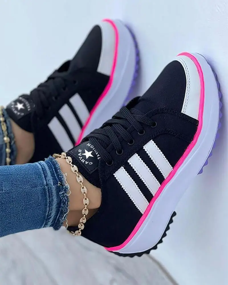 Damen Leichte Komfort Sneaker mit Gepolsterter Innensohle