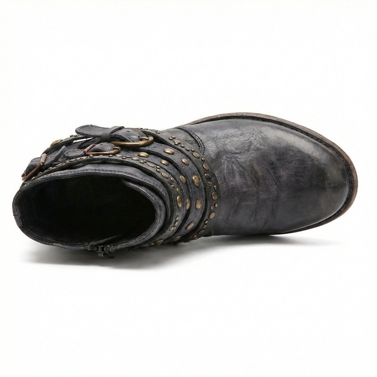 Damen Stiefeletten im Vintage Look mit Kettendetail