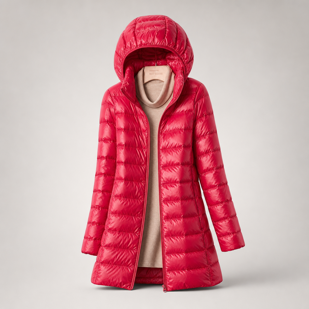 Ultraleichte Damen Steppjacke mit Abnehmbarer Kapuze