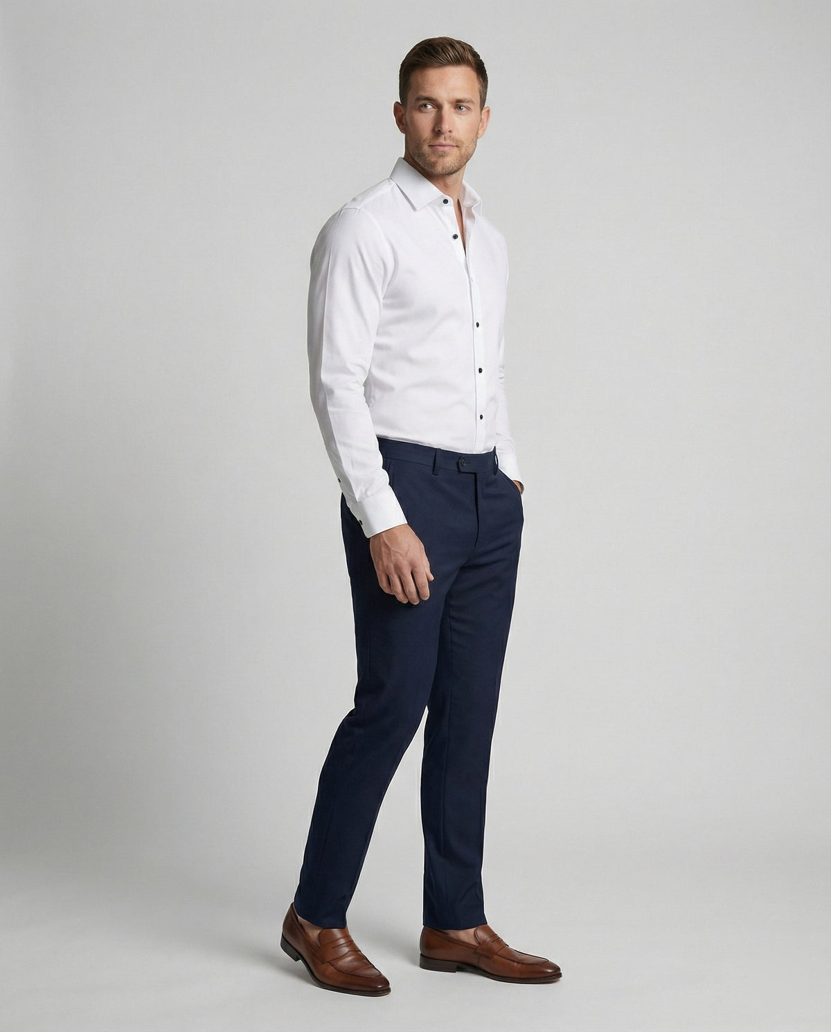 Schnelltrocknendes Herren Businesshemd mit Slim Fit