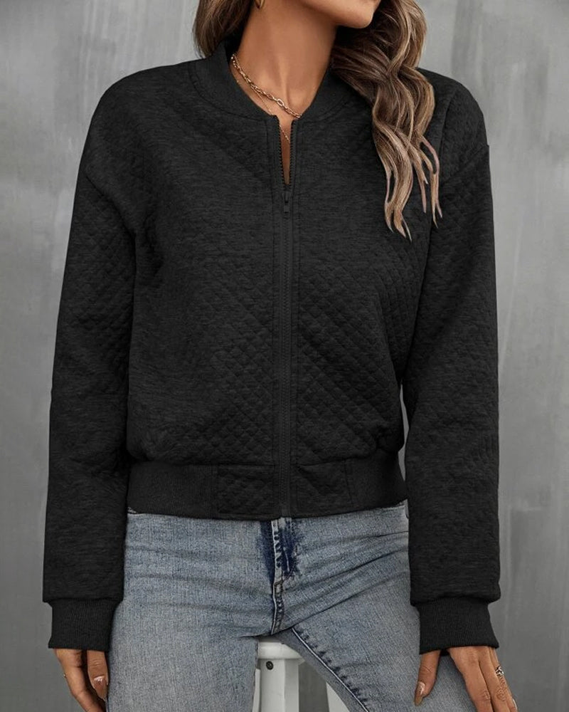 Damen Steppjacke im Bomber-Stil mit Reissverschluss