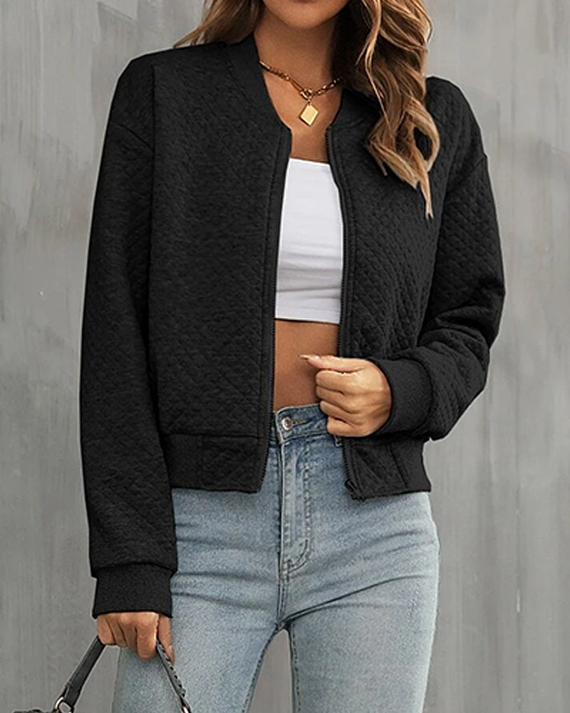 Damen Steppjacke im Bomber-Stil mit Reissverschluss
