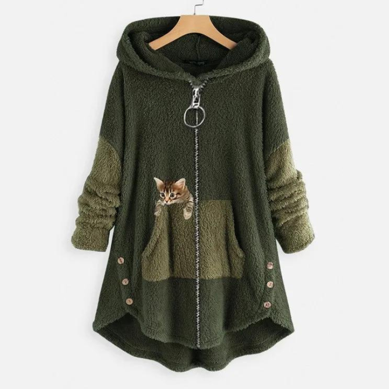 Warmer Damen Plüsch Hoodie Ultraweich