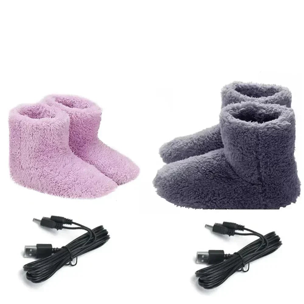 Beheizbare Hausschuhe Mit USB Und Plüschfutter