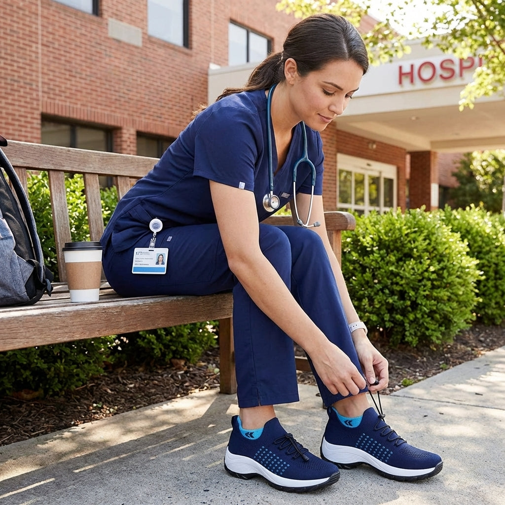 Damen Orthopädische Strick-Sneaker mit Dämpfung und Stretch