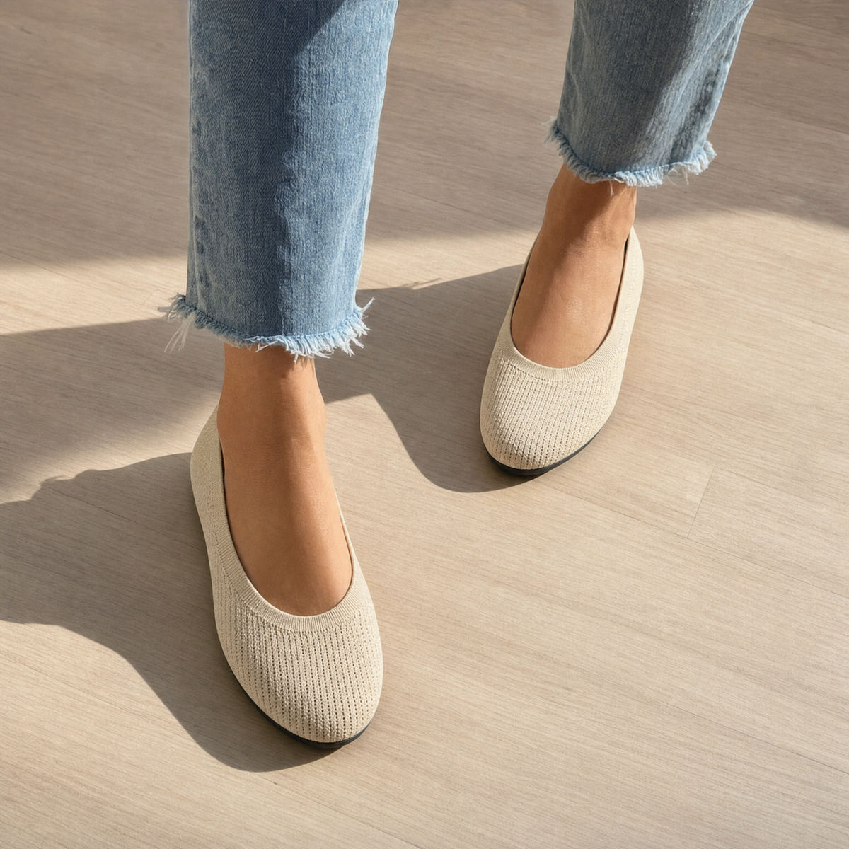 Orthopädische Slipper Damen mit Gummizug und rutschfester Sohle