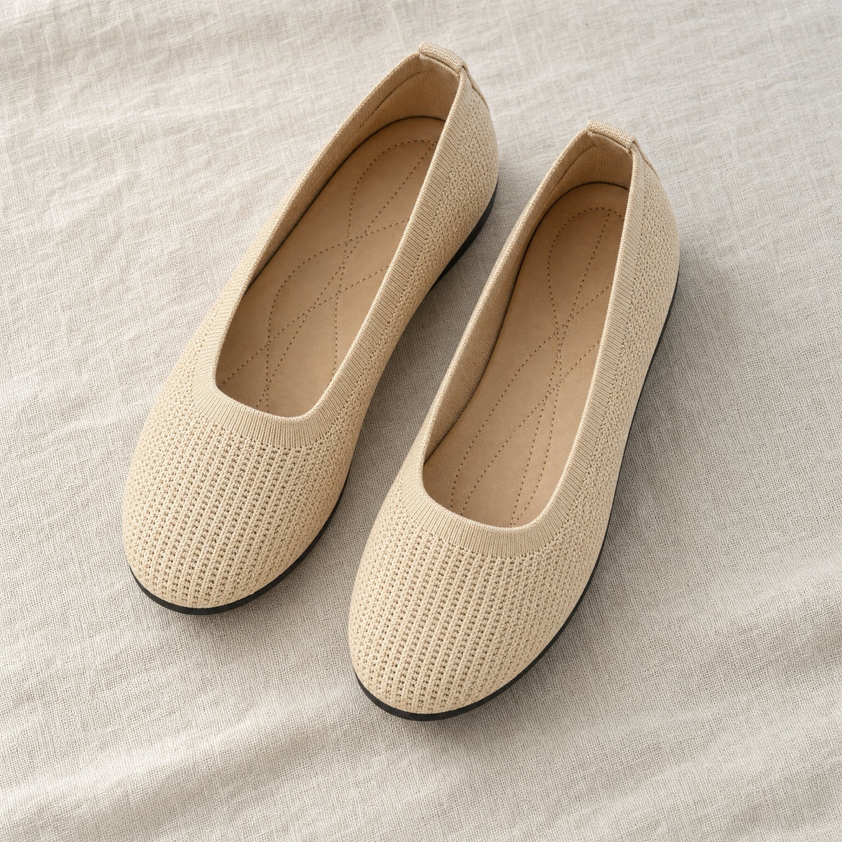 Orthopädische Slipper Damen mit Gummizug und rutschfester Sohle