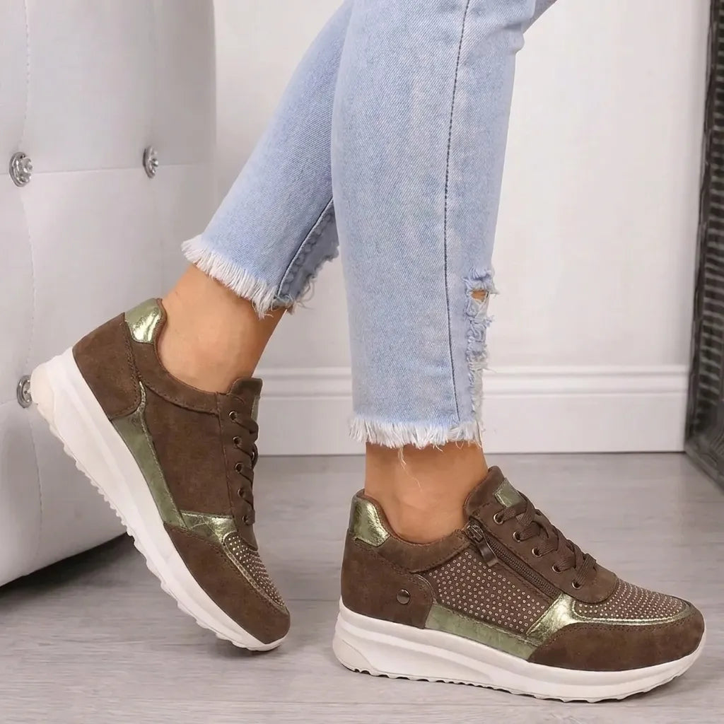 Orthopädische Zip-Sneaker Mit Gepolsterter Sohle