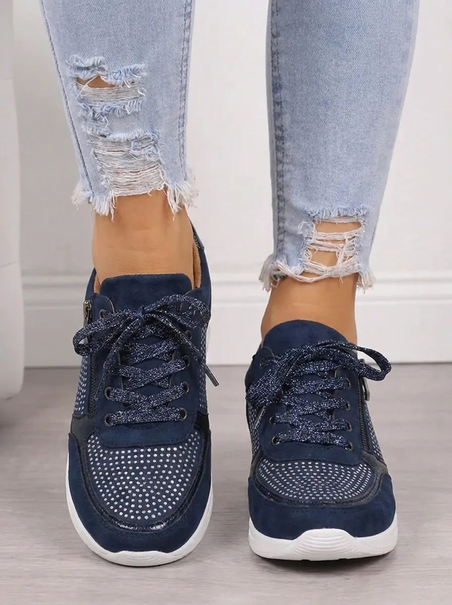 Orthopädische Damen Sneaker mit Seitlichem Reißverschluss