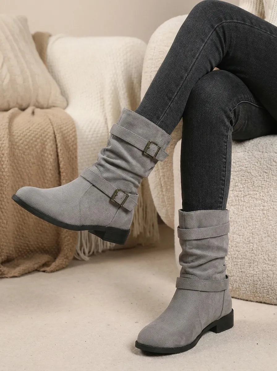 Bequeme Damen Stiefeletten Mit Niedrigem Absatz