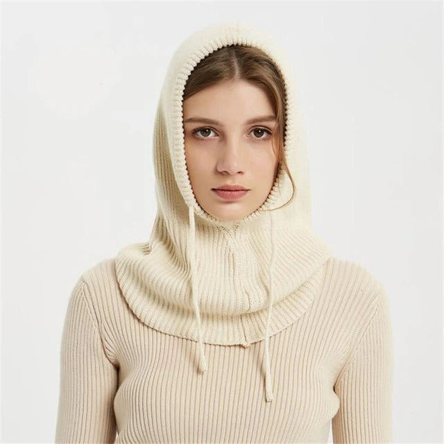 Unisex Strickmütze mit Verstellbarem Kordelzug