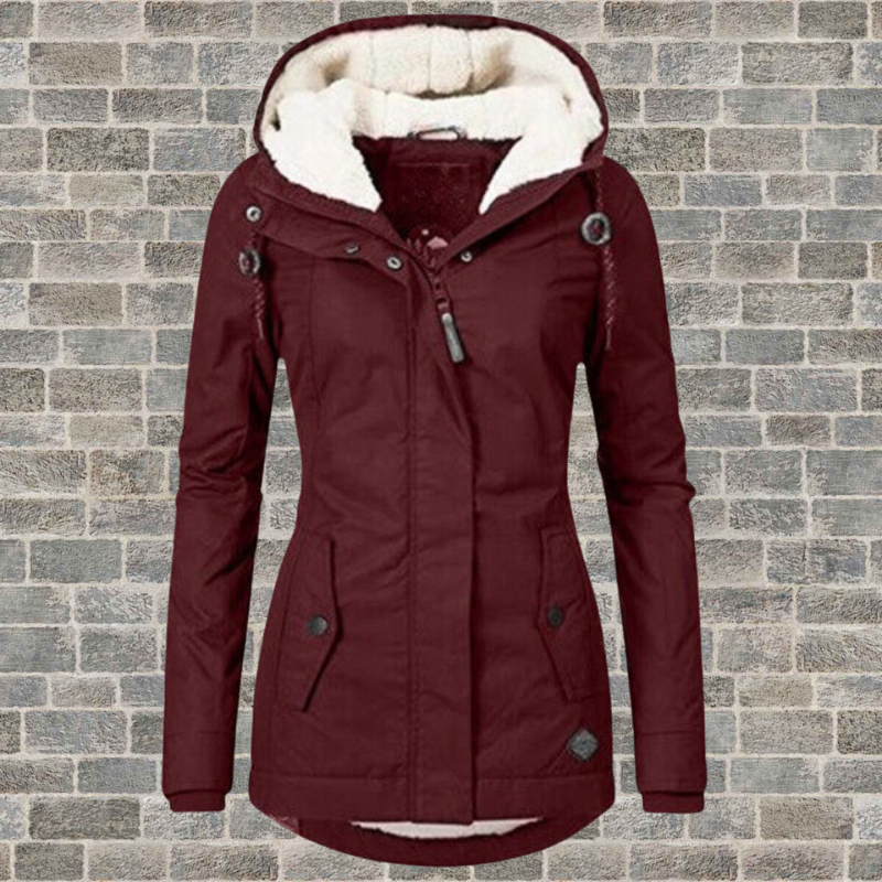 Damen Winterjacke mit Kapuze und Wasserabweisendem Obermaterial