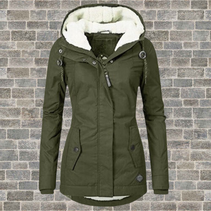 Damen Winterjacke mit Kapuze und Wasserabweisendem Obermaterial