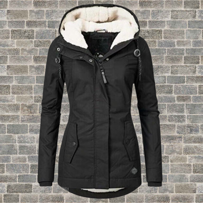 Damen Winterjacke mit Kapuze und Wasserabweisendem Obermaterial