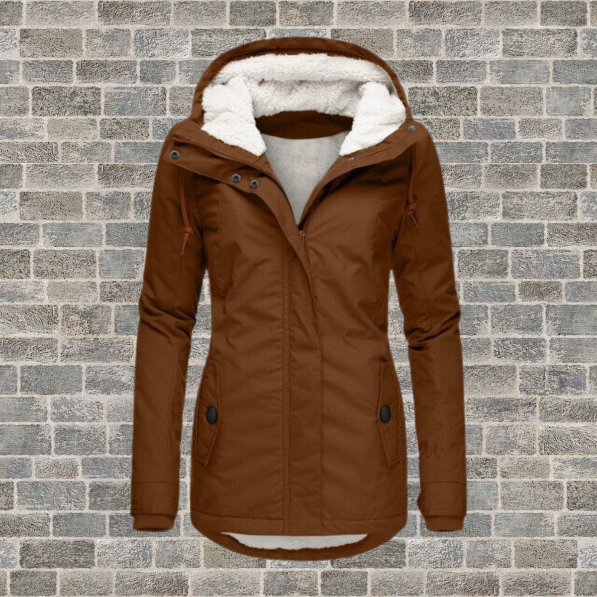 Damen Winterjacke mit Kapuze und Wasserabweisendem Obermaterial