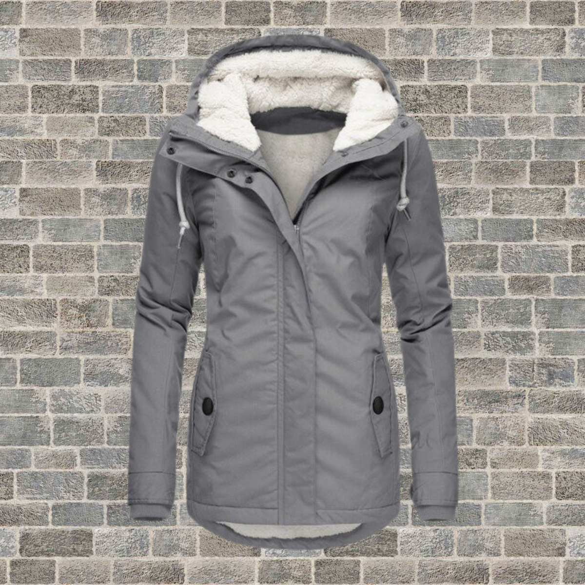 Damen Winterjacke mit Kapuze und Wasserabweisendem Obermaterial