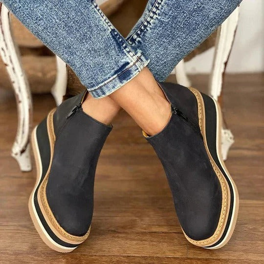 Damen Stiefeletten mit seitlichem Verschluss