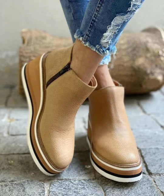 Damen Stiefeletten mit seitlichem Verschluss