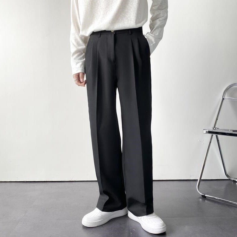 Slim Fit Anzughose | Faltendesign