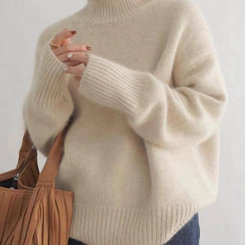 Damen Rollkragenpullover aus Weichem Feinstrick