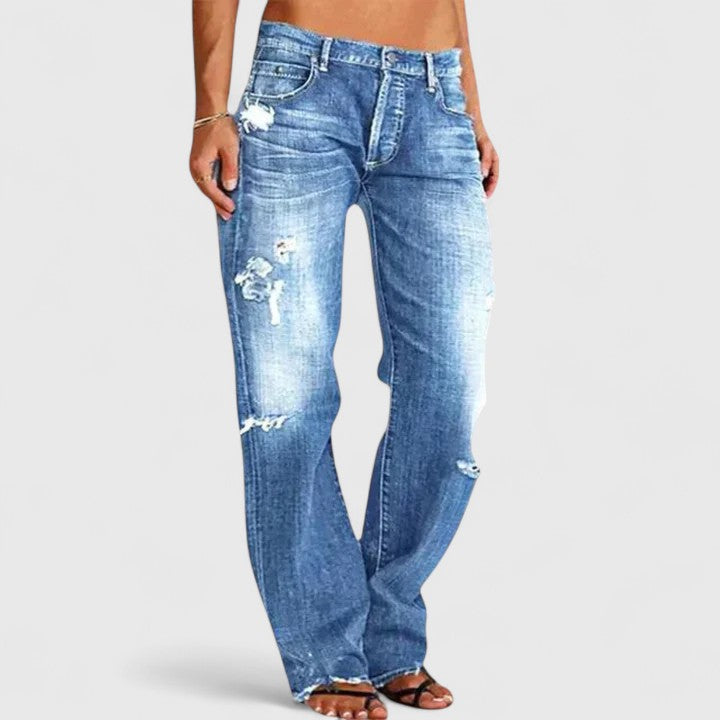 Weite Stretch-Jeans mit Niedriger Taille
