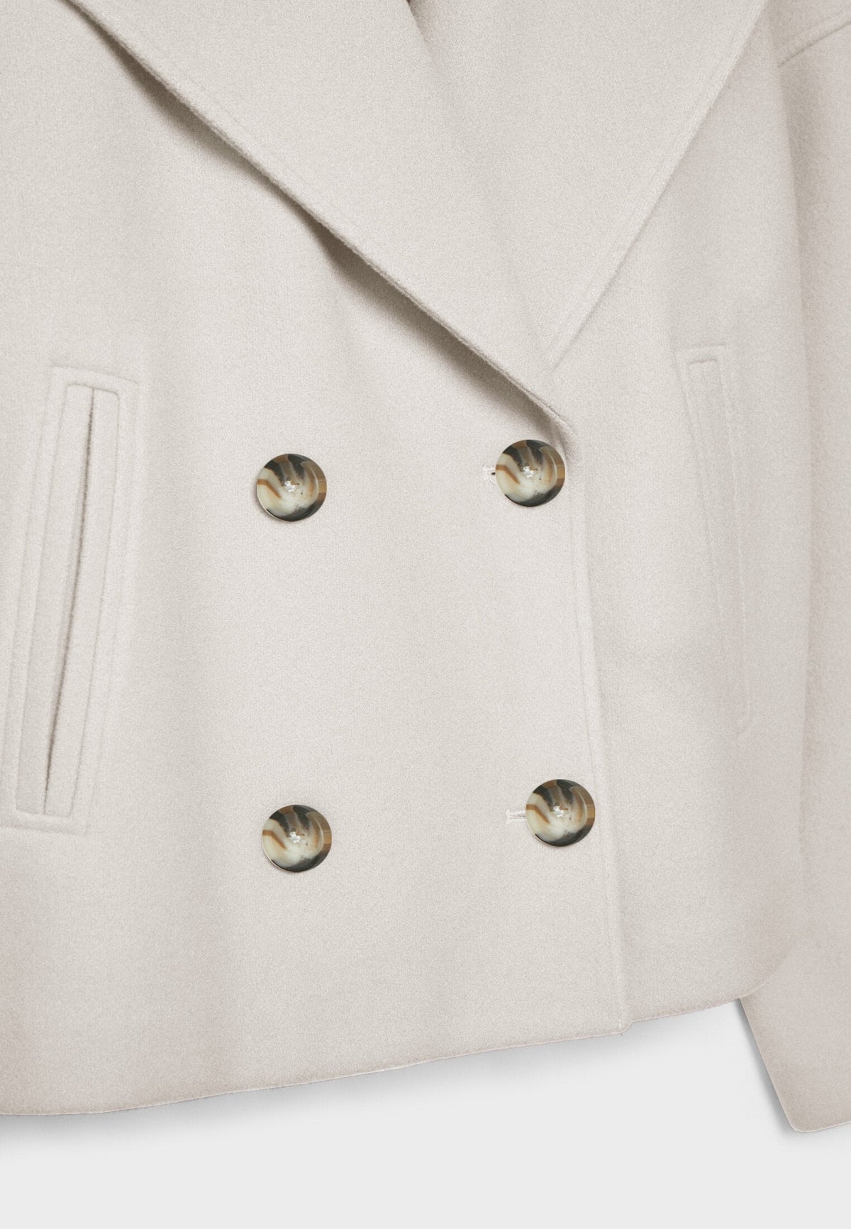 Kurze Zweireihige Damen Jacke mit Lockerem Schnitt