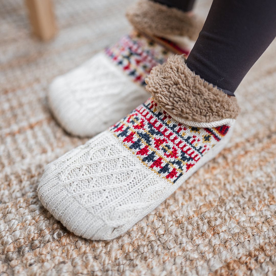 Thermosocken mit Fleecefutter und Antirutsch Noppen