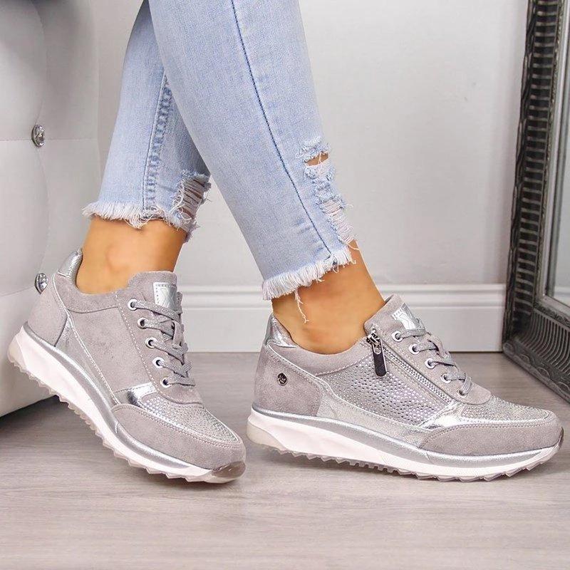 Orthopädische Zip-Sneaker Mit Gepolsterter Sohle