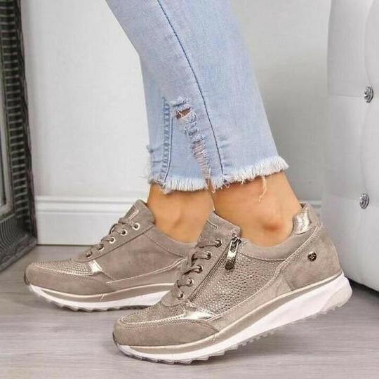 Orthopädische Zip-Sneaker Mit Gepolsterter Sohle