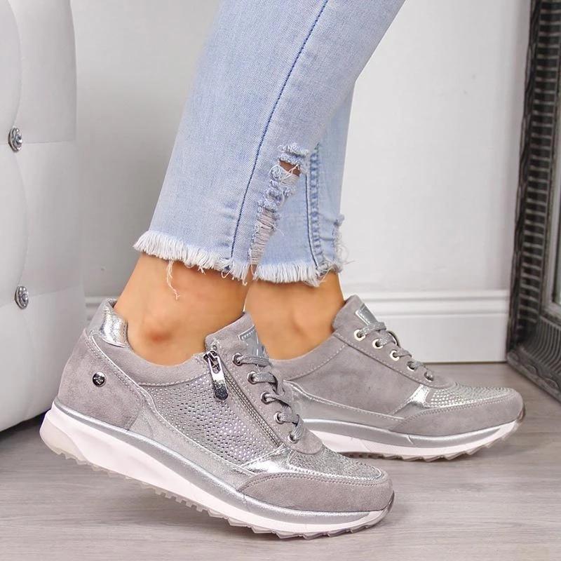 Orthopädische Zip-Sneaker Mit Gepolsterter Sohle