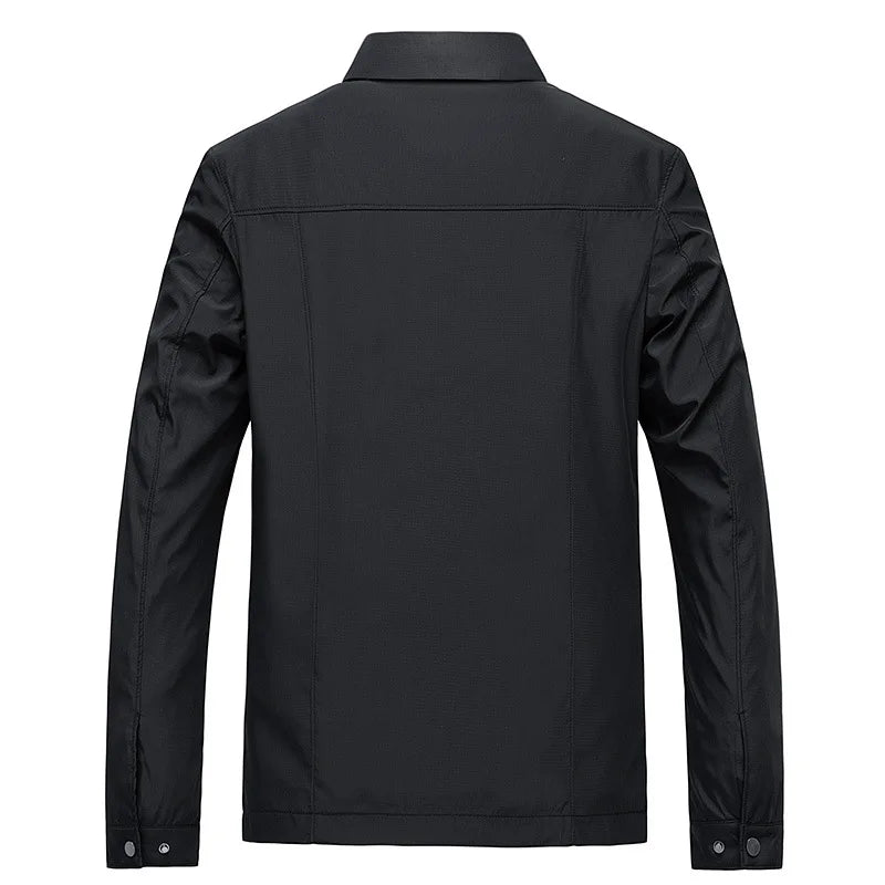 Leichte Herrenjacke mit Kragen und durchgehendem Reissverschluss