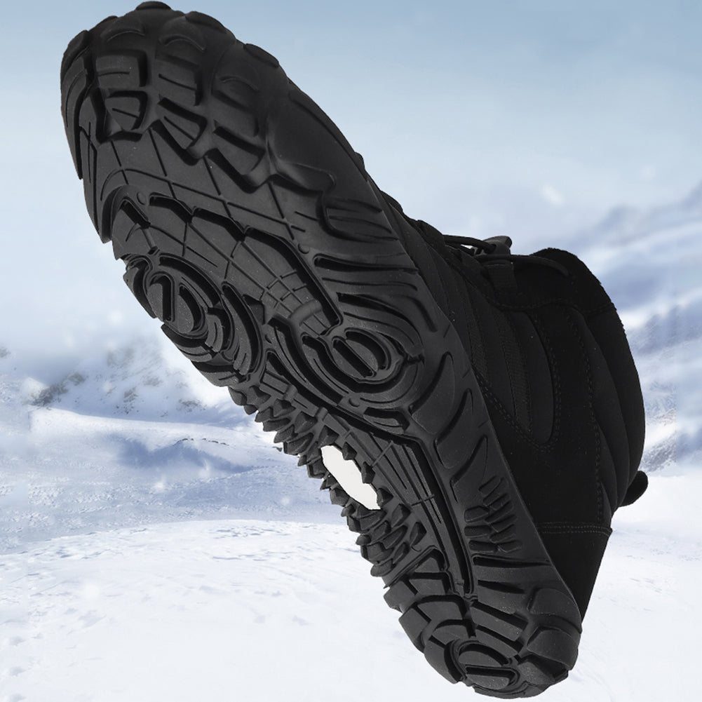 Unisex Fleece Gefütterte Barfußschuhe mit Breiter Zehenbox