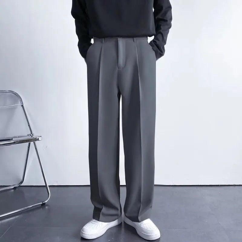 Slim Fit Anzughose | Faltendesign