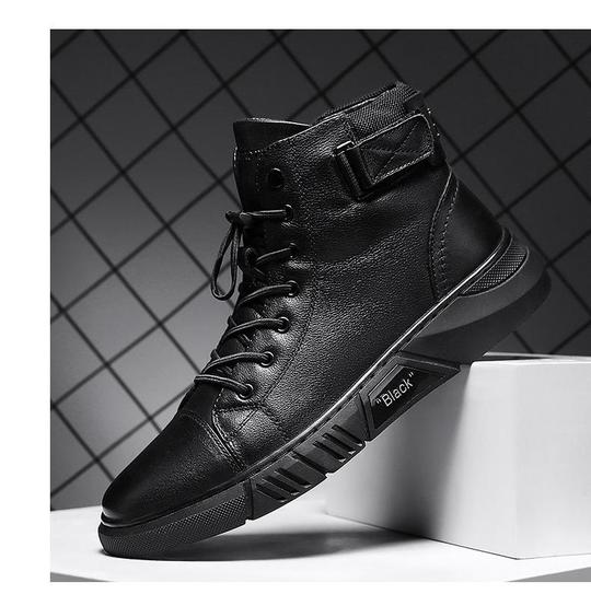 Robuste Herren Stiefel Aus Leder Mit Profilsohle
