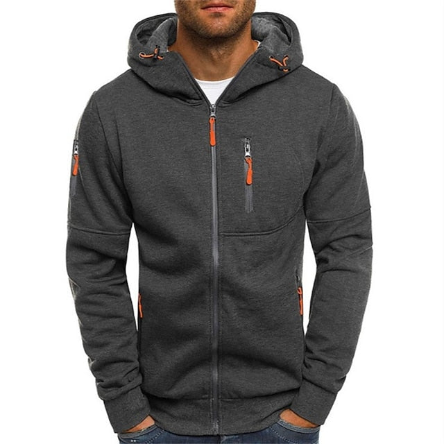 Veste zippée à capuche pour homme