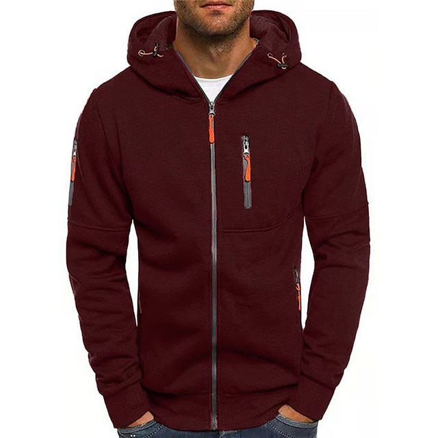 Veste zippée à capuche pour homme