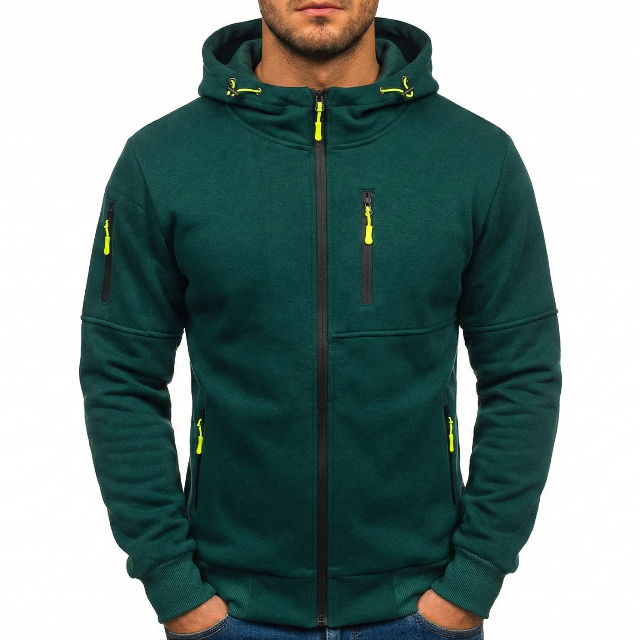 Veste zippée à capuche pour homme