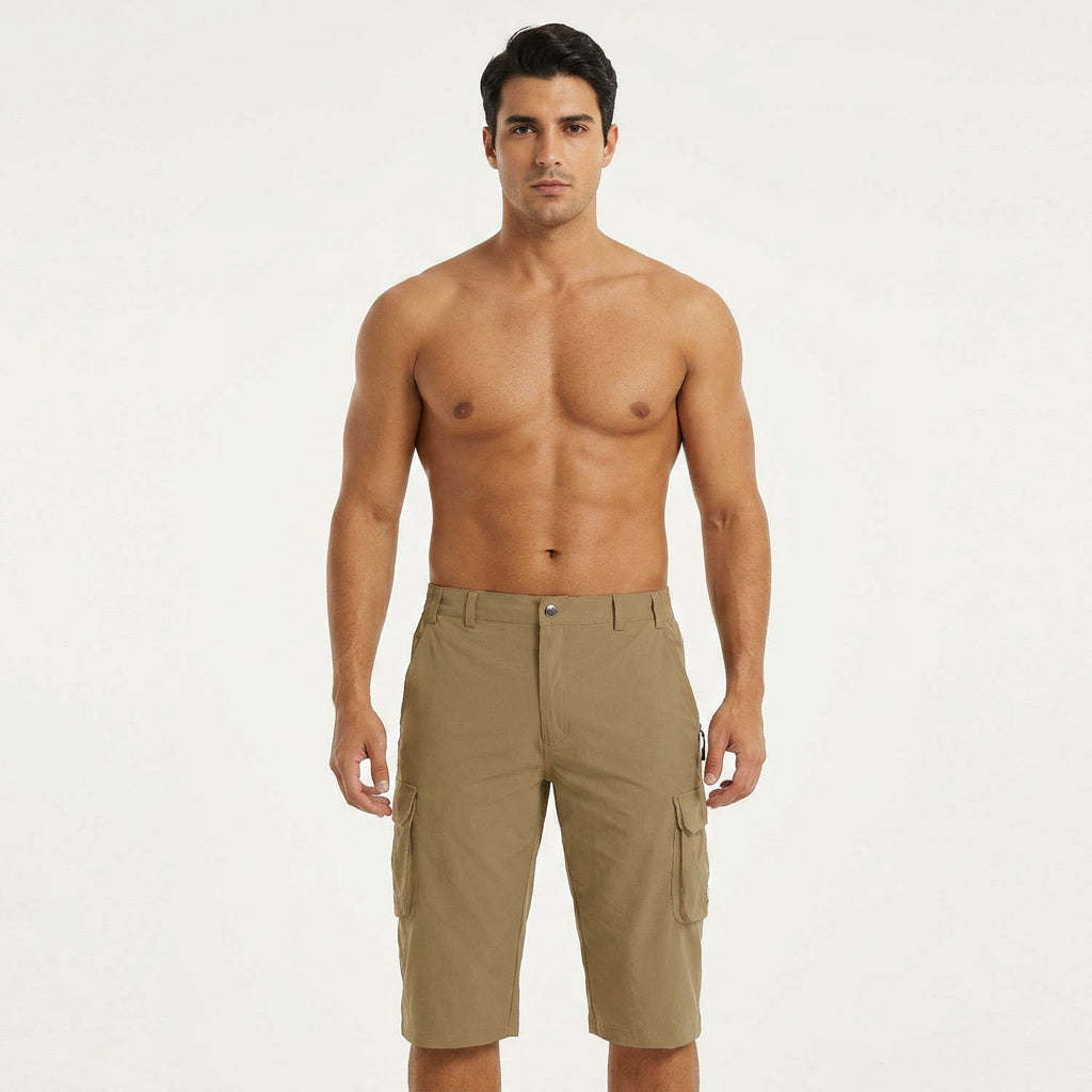 Herren-Cargoshorts mit Stretch und Reißverschlusstaschen