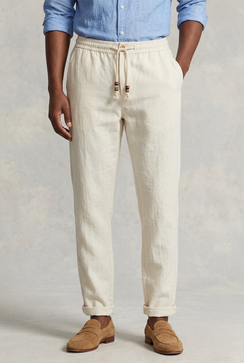 Leinenhose Herren – Leichte Sommerhose mit Kordelzug & Elastikbund