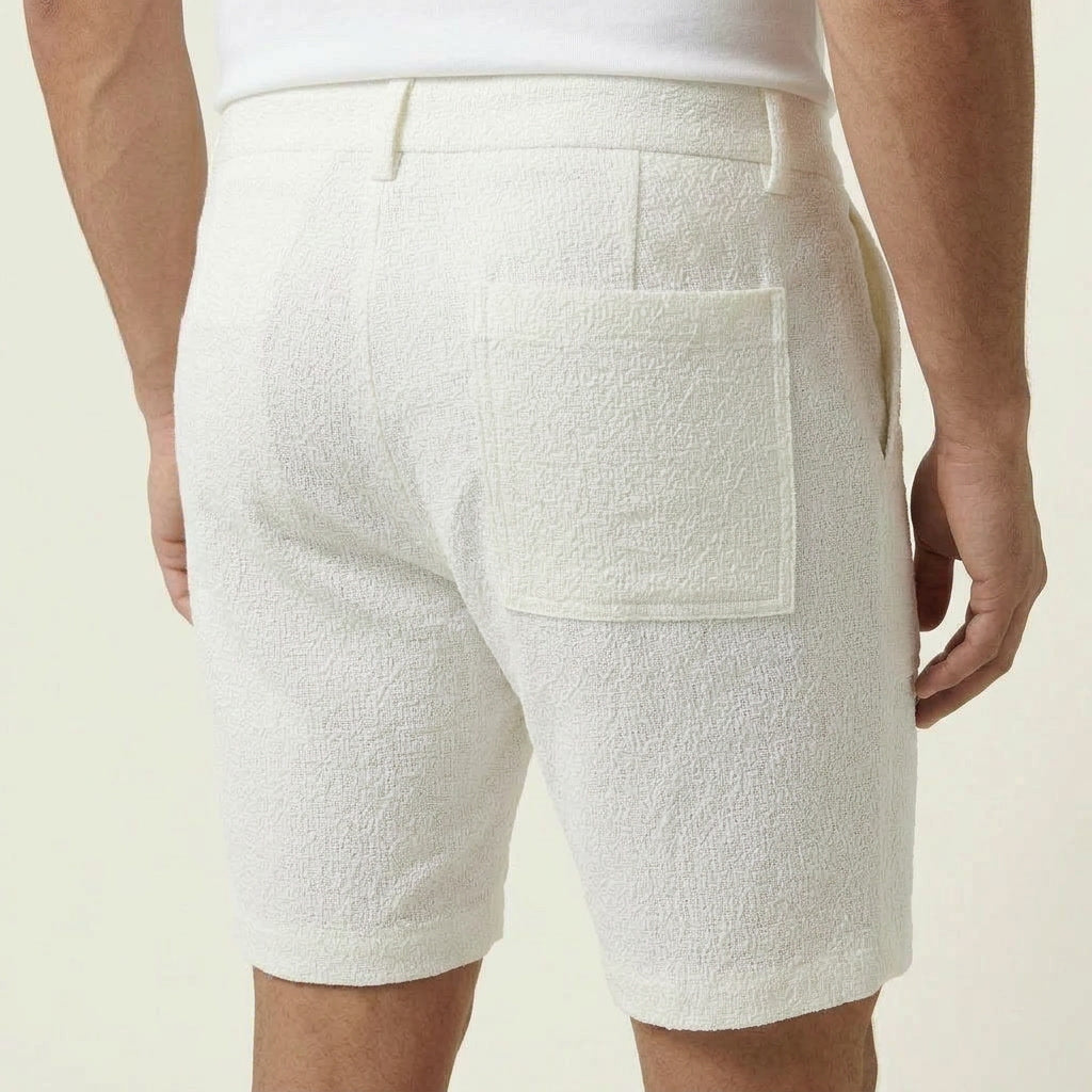 Herren Leinen-Shorts mit Kordelzug und Seitentaschen