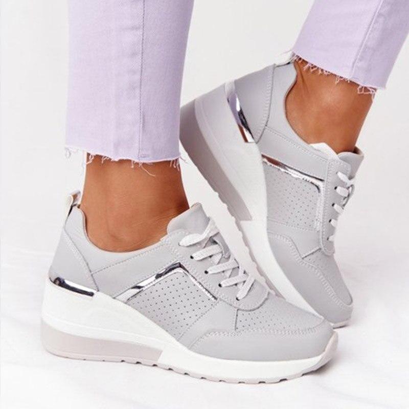 Gepolsterte Damen Komfort Sneaker mit atmungsaktivem Obermaterial