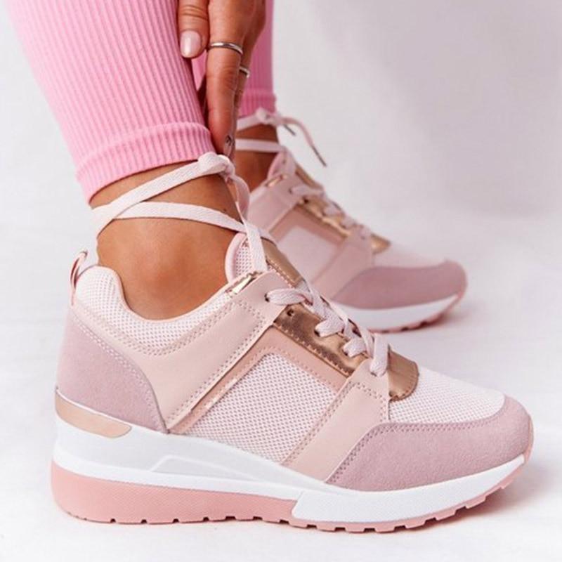 Gepolsterte Damen Komfort Sneaker mit atmungsaktivem Obermaterial
