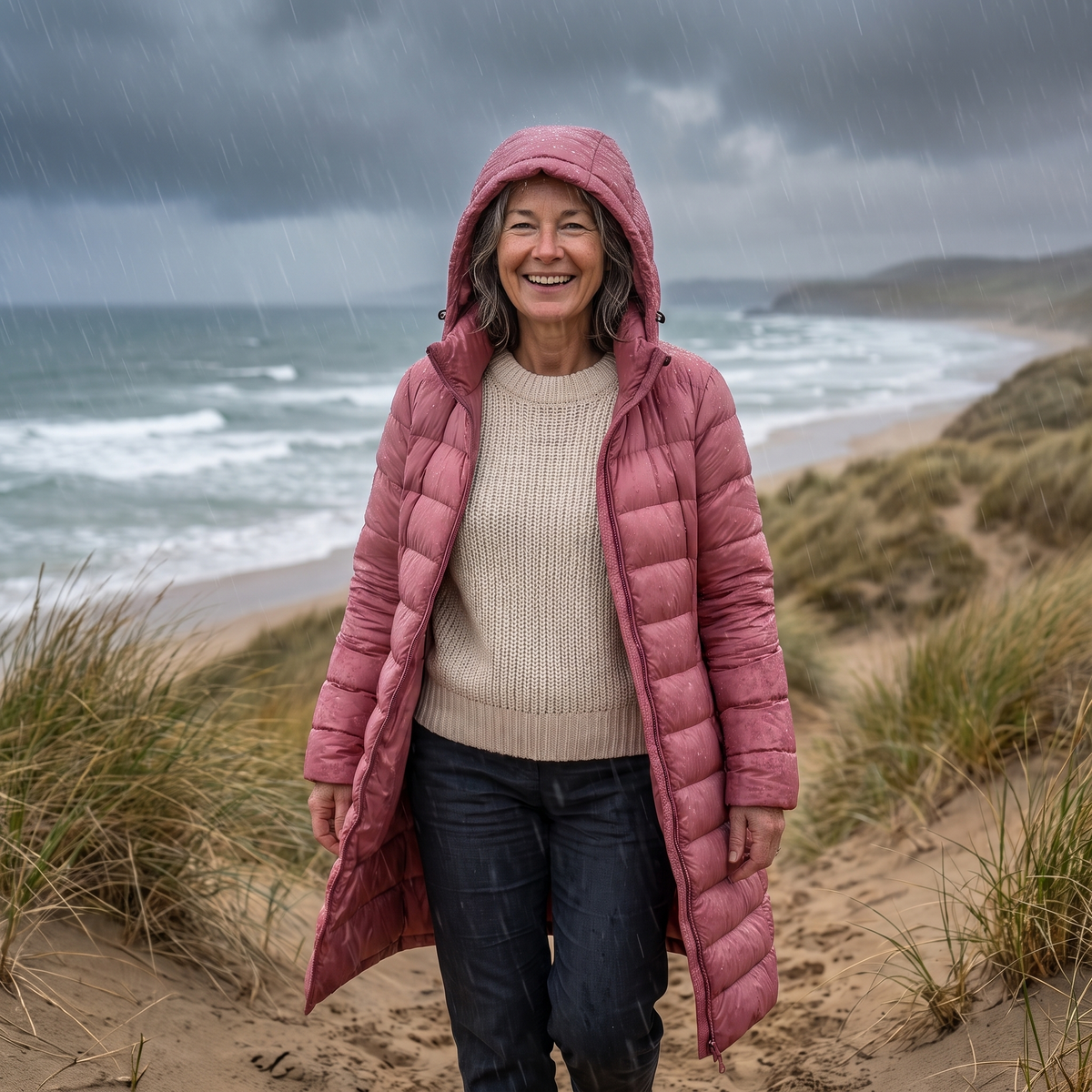 Ultraleichte Damen Steppjacke mit Abnehmbarer Kapuze